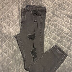 Aeropostale Distressed Black Jeggings